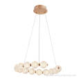 Shiny Acrylic Chandelier modern nordic pendant light in ring Factory